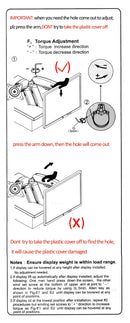 Suporte de mesa para monitor de TV LCD NB H180 FP-2, Mola a Gás, Full Motion, B