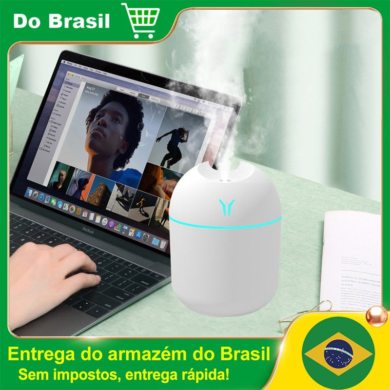 Umidificador de Ar Inteligente Pequeno, Máquina Aromaterapia, 250ml, Mini, Gran