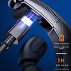 Fone de ouvido sem fio V20 Bone Conduction, fones de ouvido compatíveis com Blu