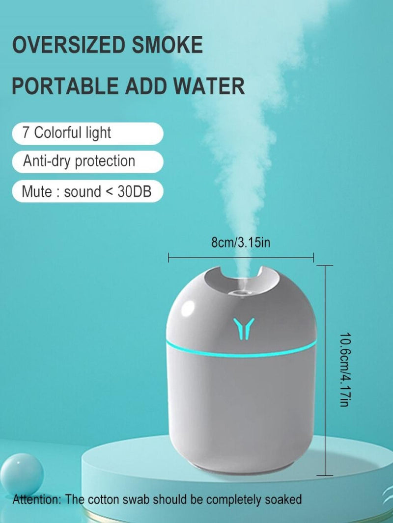 Umidificador de Ar Inteligente Pequeno, Máquina Aromaterapia, 250ml, Mini, Gran