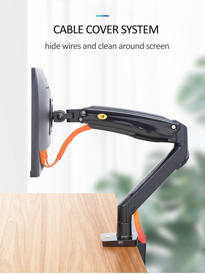 Novo braço de mola a gás f100a, suporte para monitor de tela de 22-35 polegada