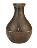 Umidificador De Ar Difusor Ultrassônico Para Aromaterapia Estilo Madeira Com Lu