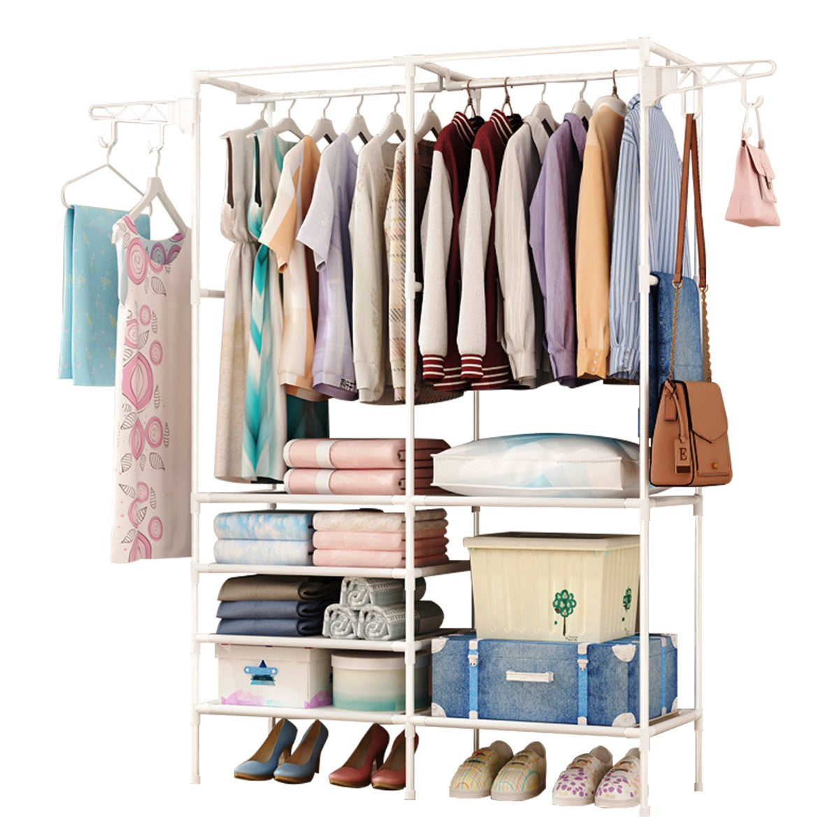 Rack Sapateira Arara Guarda Roupa Portatil Arara Multifuncional Sapato Oraganiza