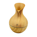 Umidificador De Ar Difusor Ultrassônico Para Aromaterapia Estilo Madeira Com Lu