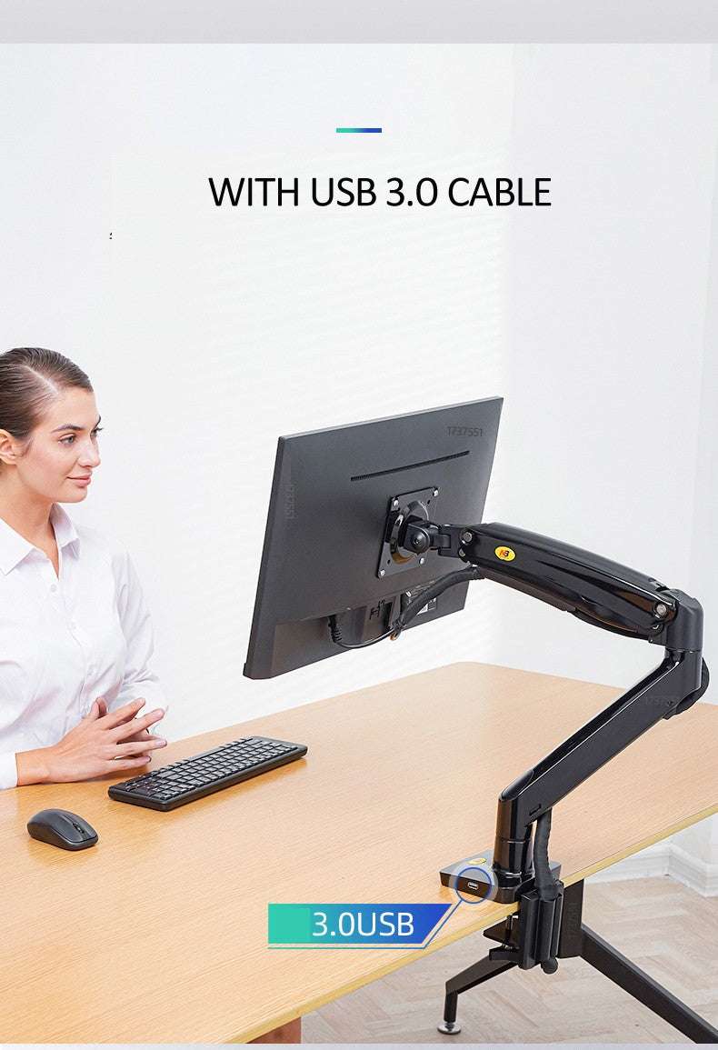 Novo braço de mola a gás f100a, suporte para monitor de tela de 22-35 polegada