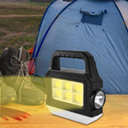 Lanterna solar cob, carregamento solar, recarregável, portátil, luz lateral, i