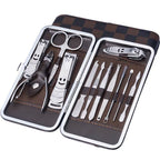 Kit Cortador De Unha Manicure Portatil Estojo Pinca Tesoura Material de aço ino