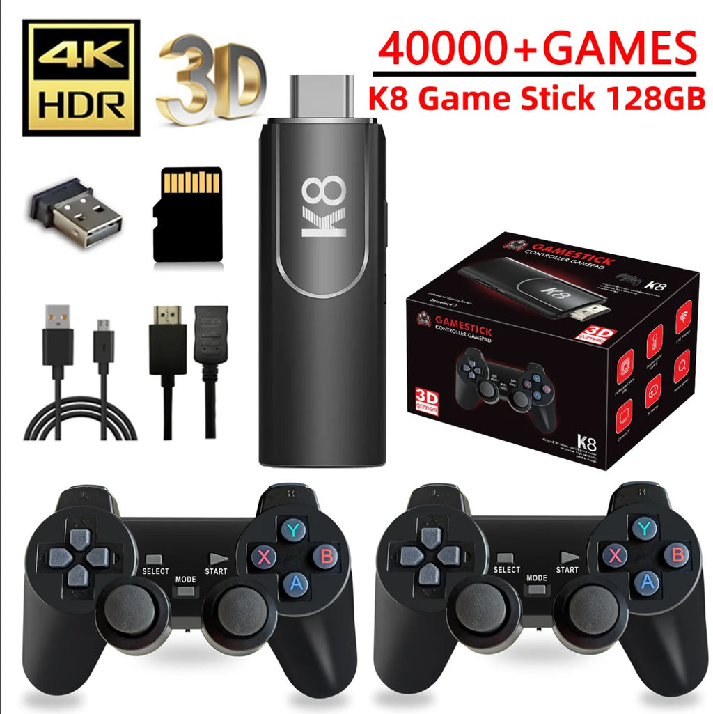 Console K8 para jogos x2, 2.4g, hd, hdmi