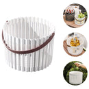 Cesto Organizador com Alça de Couro Fruteira ou Roupas