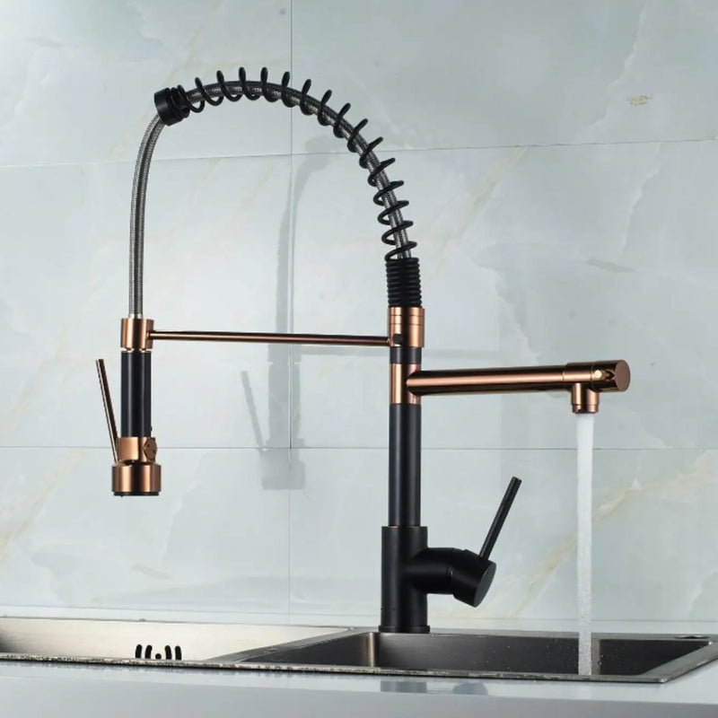 TORNEIRA GOURMET VIP MONOCOMANDO MISTURADOR PRETO ROSE GOLD