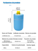 Umidificador De Ar Ultrassônico Escrito?rio ?Aromatizador De Carro Usb Led De A