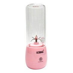 Liquidificador portátil Lelong LE-782 450 mL com USB rosa e jarra de vidro