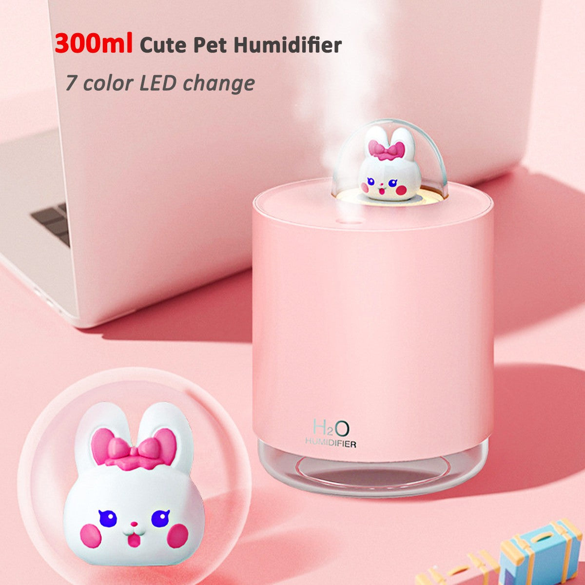 Mini Umidificador De Ar Ultrassônico Difusor Escrito?rio ?Aromatizador Usb Coel