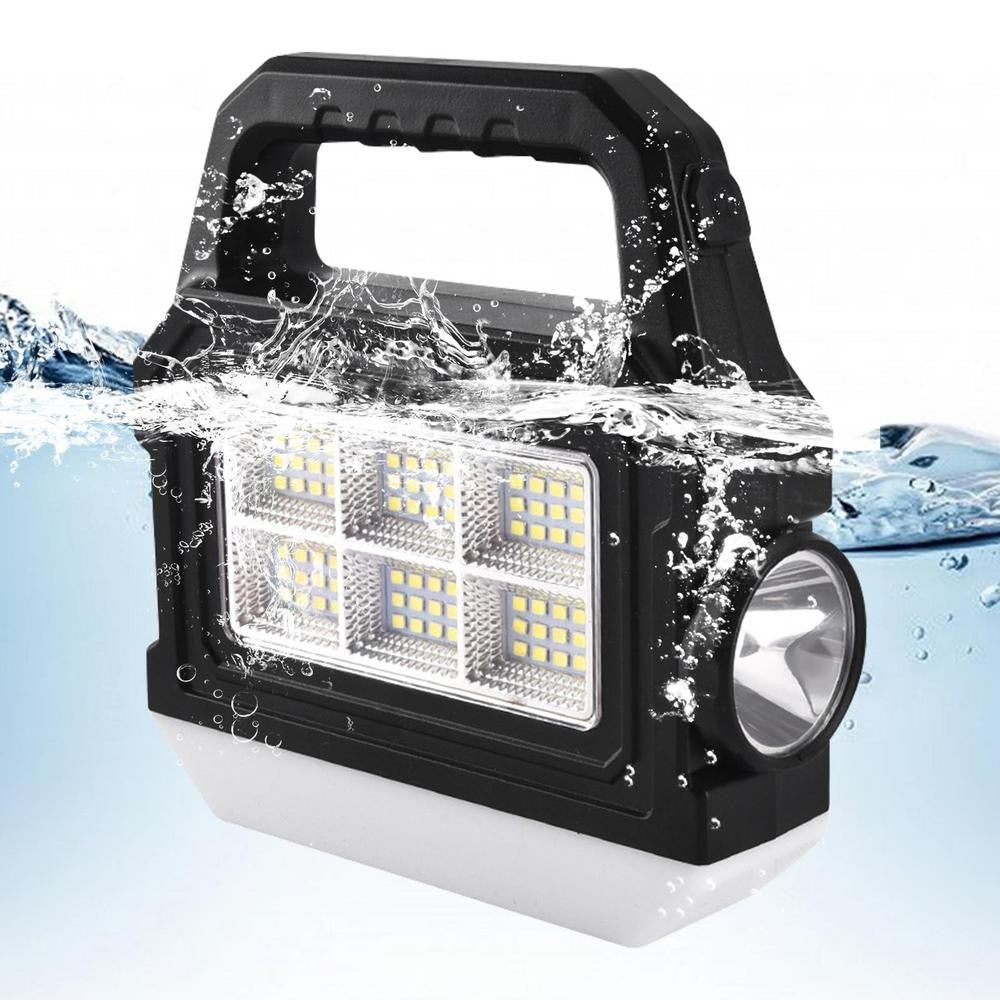 Lanterna solar cob, carregamento solar, recarregável, portátil, luz lateral, i