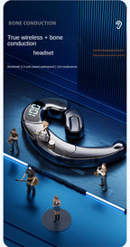 Fone de ouvido sem fio V20 Bone Conduction, fones de ouvido compatíveis com Blu
