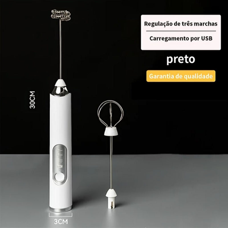 Batedor Misturador Misturador Elétrico para Bebidas Leite Café Clara de Ovo 2