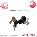 Torneira Tanque/Máquina Ándria Com Bitola 1/2&quot; - 3/4&quot; Preto/Cromado
