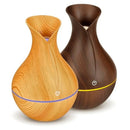 Umidificador De Ar Difusor Ultrassônico Para Aromaterapia Estilo Madeira Com Lu