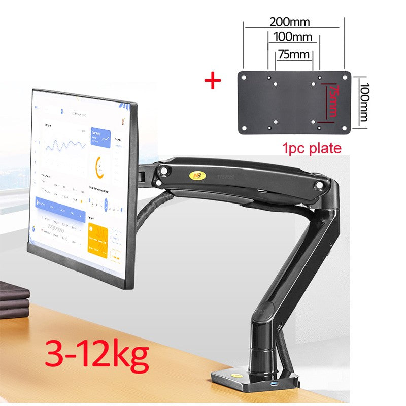 Novo braço de mola a gás f100a, suporte para monitor de tela de 22-35 polegada