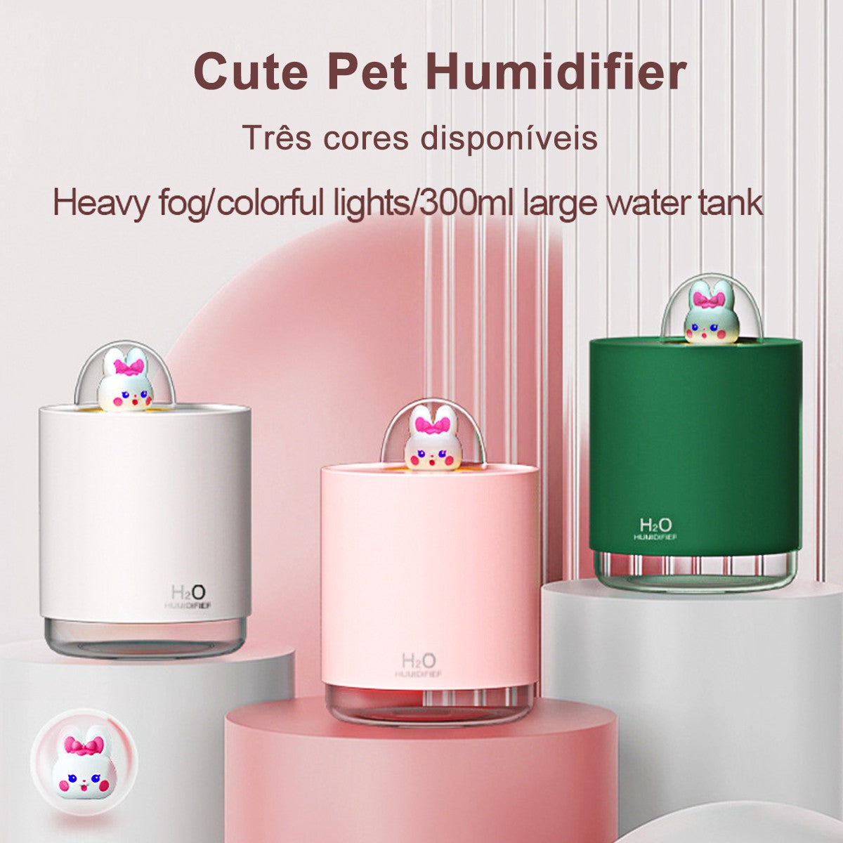 Mini Umidificador De Ar Ultrassônico Difusor Escrito?rio ?Aromatizador Usb Coel