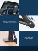 Novo braço de mola a gás f100a, suporte para monitor de tela de 22-35 polegada