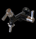 Torneira Tanque/Máquina Ándria Com Bitola 1/2&quot; - 3/4&quot; Preto/Cromado