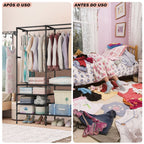 Rack Sapateira Arara Guarda Roupa Portatil Arara Multifuncional Sapato Oraganiza