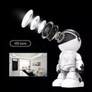 Câmera de segurança IP robótica 1080P, câmera de segurança 360 ° WiFi, sem