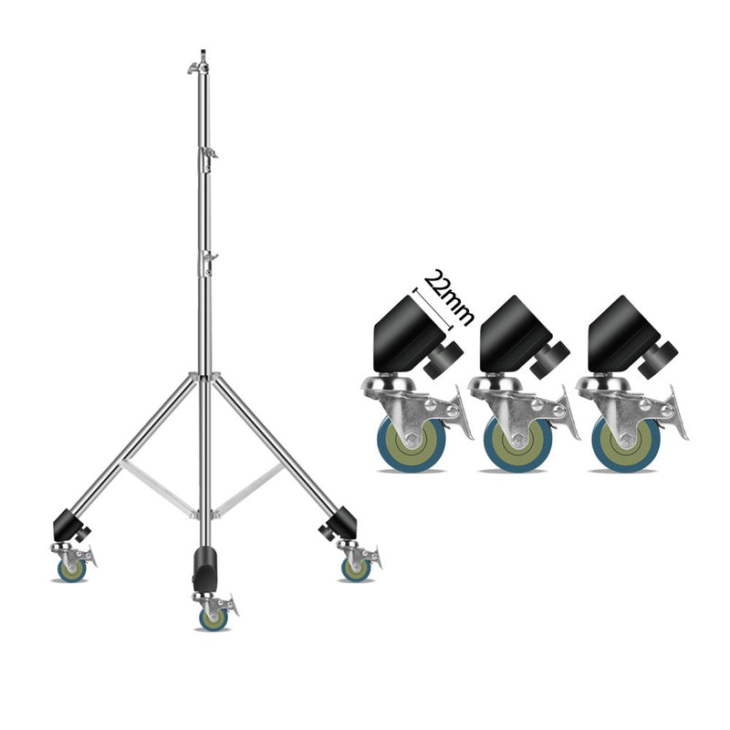 Tripé grande de aço inoxidável, 2,8m, suporte de luz dobrável, perna mágica