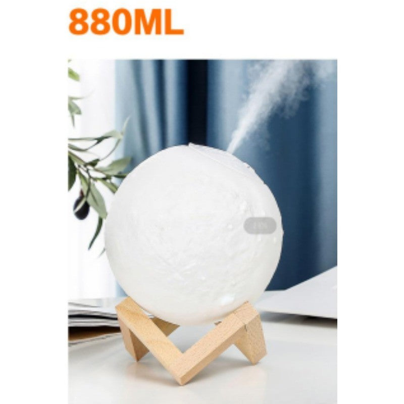 880ML 1350ML 2400ML omaterapia umidificador lua 3D luz LED umidificador de ar hi