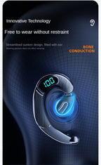 Fone de ouvido sem fio V20 Bone Conduction, fones de ouvido compatíveis com Blu