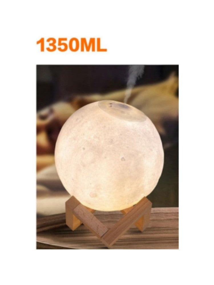 880ML 1350ML 2400ML omaterapia umidificador lua 3D luz LED umidificador de ar hi
