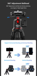 Ulanzi MT-11 polvo flexível mini tripé para gopro iphone smartphone dslr câme