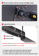 Suporte de mesa para monitor de TV LCD NB H180 FP-2, Mola a Gás, Full Motion, B