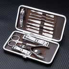 Kit Cortador De Unha Manicure Portatil Estojo Pinca Tesoura Material de aço ino