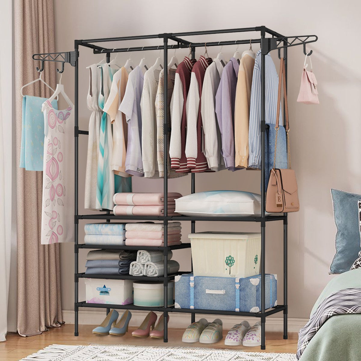 Rack Sapateira Arara Guarda Roupa Portatil Arara Multifuncional Sapato Oraganiza