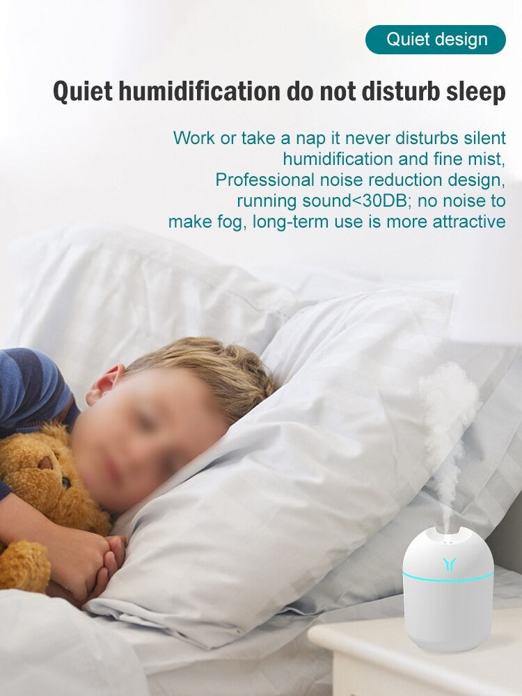 Umidificador de Ar Inteligente Pequeno, Máquina Aromaterapia, 250ml, Mini, Gran