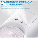 Mini Climatizador Portátil com Ventilador Duplo Umidificador Hélice Giratória