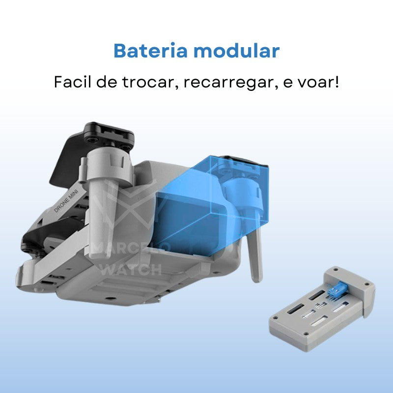 Mini Drone E88 Câmera 4K HD Wi-Fi 2.4GHz Voo 360 Filmagem Fácil Manuseio Prati