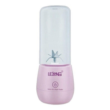 Liquidificador portátil Lelong LE-782 450 mL com USB rosa e jarra de vidro