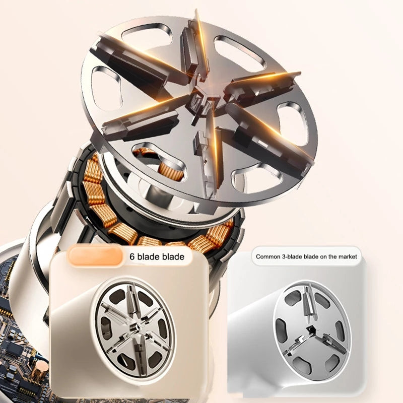 Barbeador elétrico inteligente LED USB recarregável portátil removedor de pel