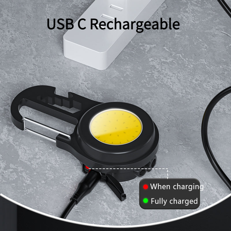 Chaveiro compacto 6 em 1, mini lanterna ultrabrilhante, lâmpada utilitária de