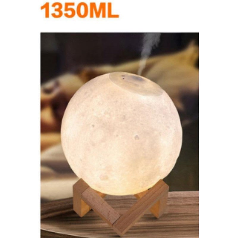 880ML 1350ML 2400ML omaterapia umidificador lua 3D luz LED umidificador de ar hi