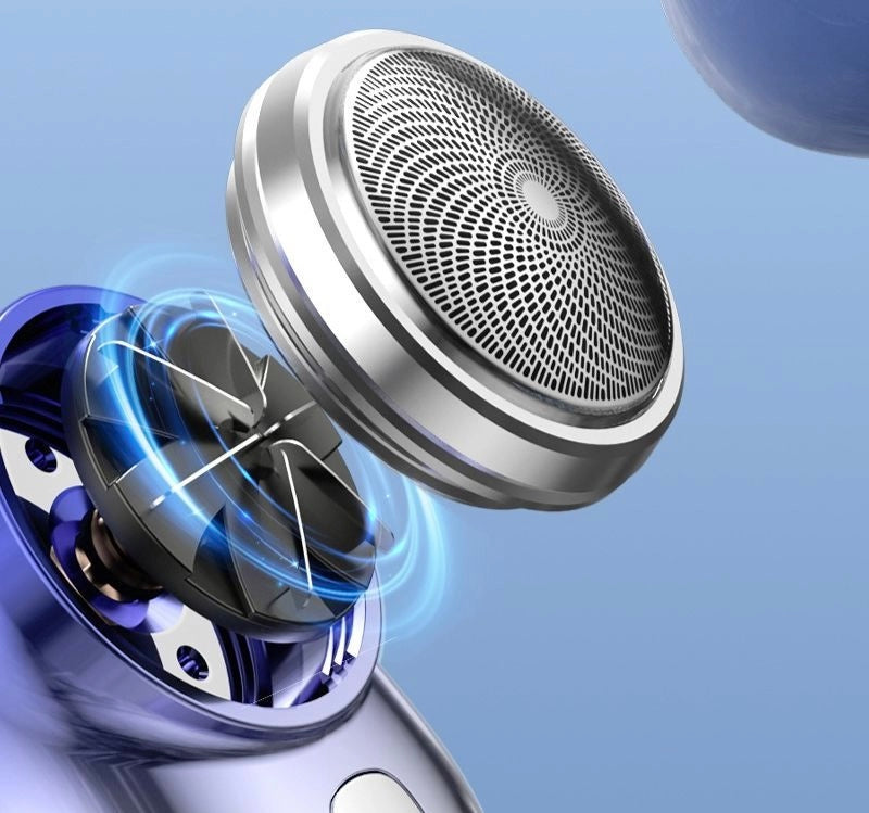 Mini Barbeador Elétrico Portátil Lavável Recarregável Usb Aparador de Barba Bols