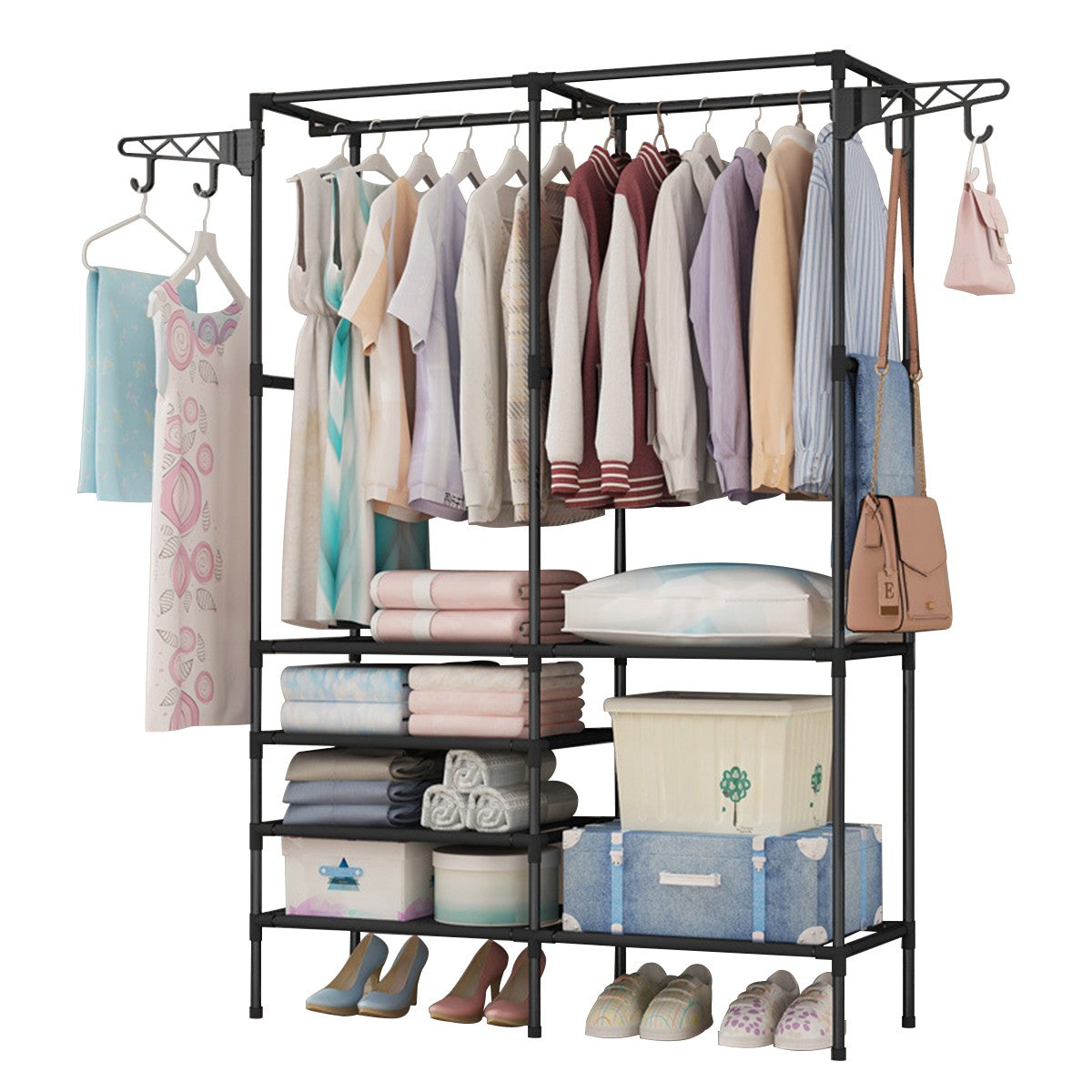 Rack Sapateira Arara Guarda Roupa Portatil Arara Multifuncional Sapato Oraganiza