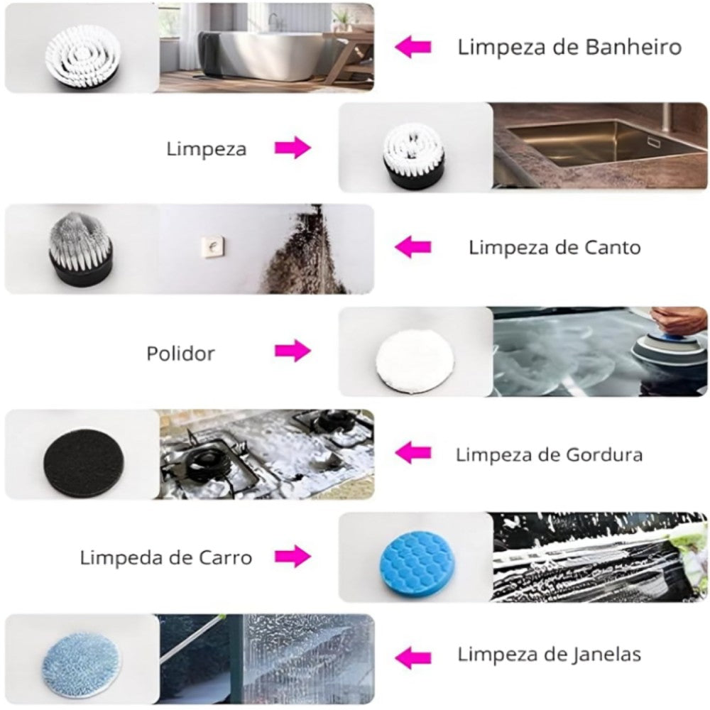 Pulseira Janela Ajustável, 9 em 1 Recarregável