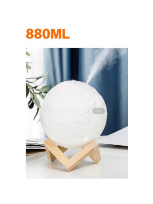 880ML 1350ML 2400ML omaterapia umidificador lua 3D luz LED umidificador de ar hi