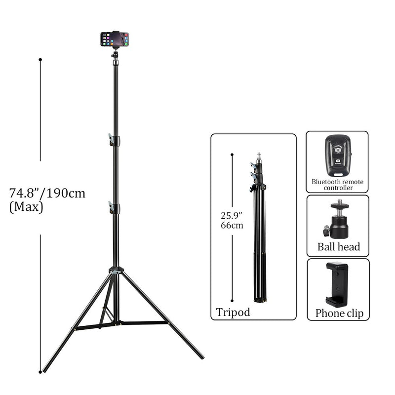 200CM Mobile Phone Live Suporte Foto Tripé Multi-Funcional Gravação de Vídeo