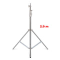 Tripé grande de aço inoxidável, 2,8m, suporte de luz dobrável, perna mágica