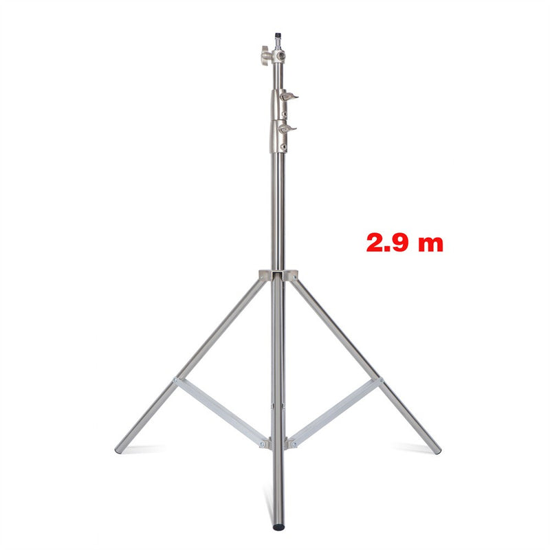 Tripé grande de aço inoxidável, 2,8m, suporte de luz dobrável, perna mágica